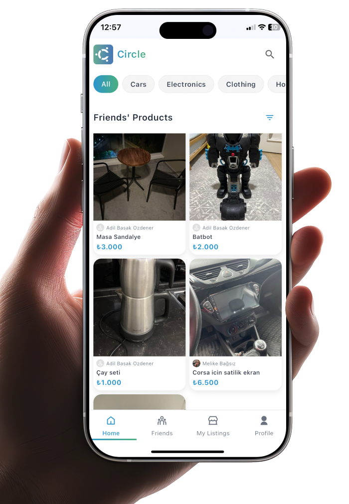 Circle App Home Screen